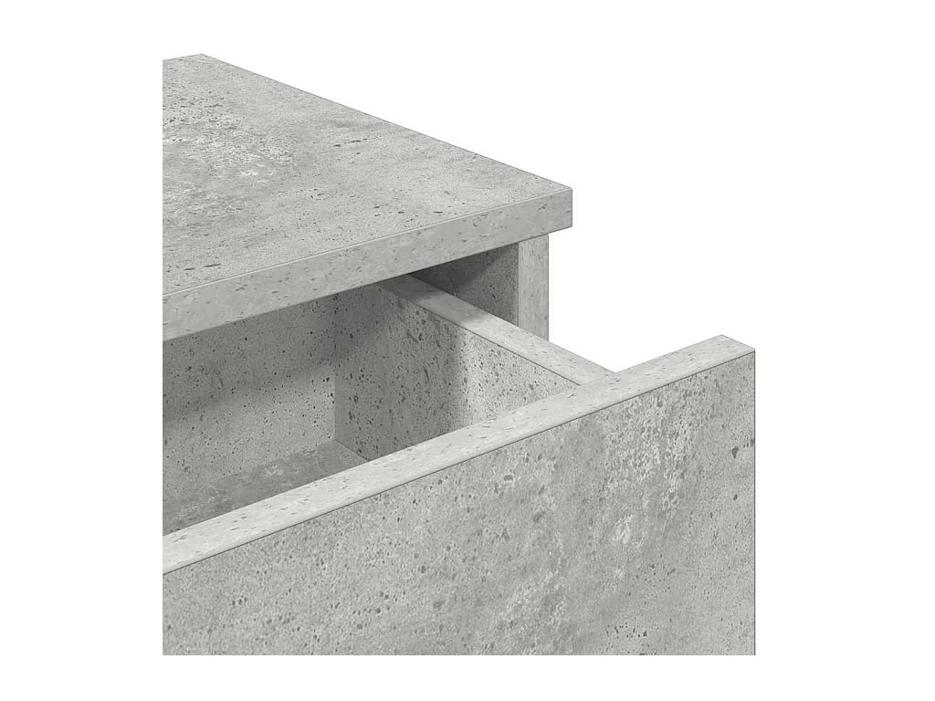 Étagère murale avec tiroirs gris béton bois d'ingénierie