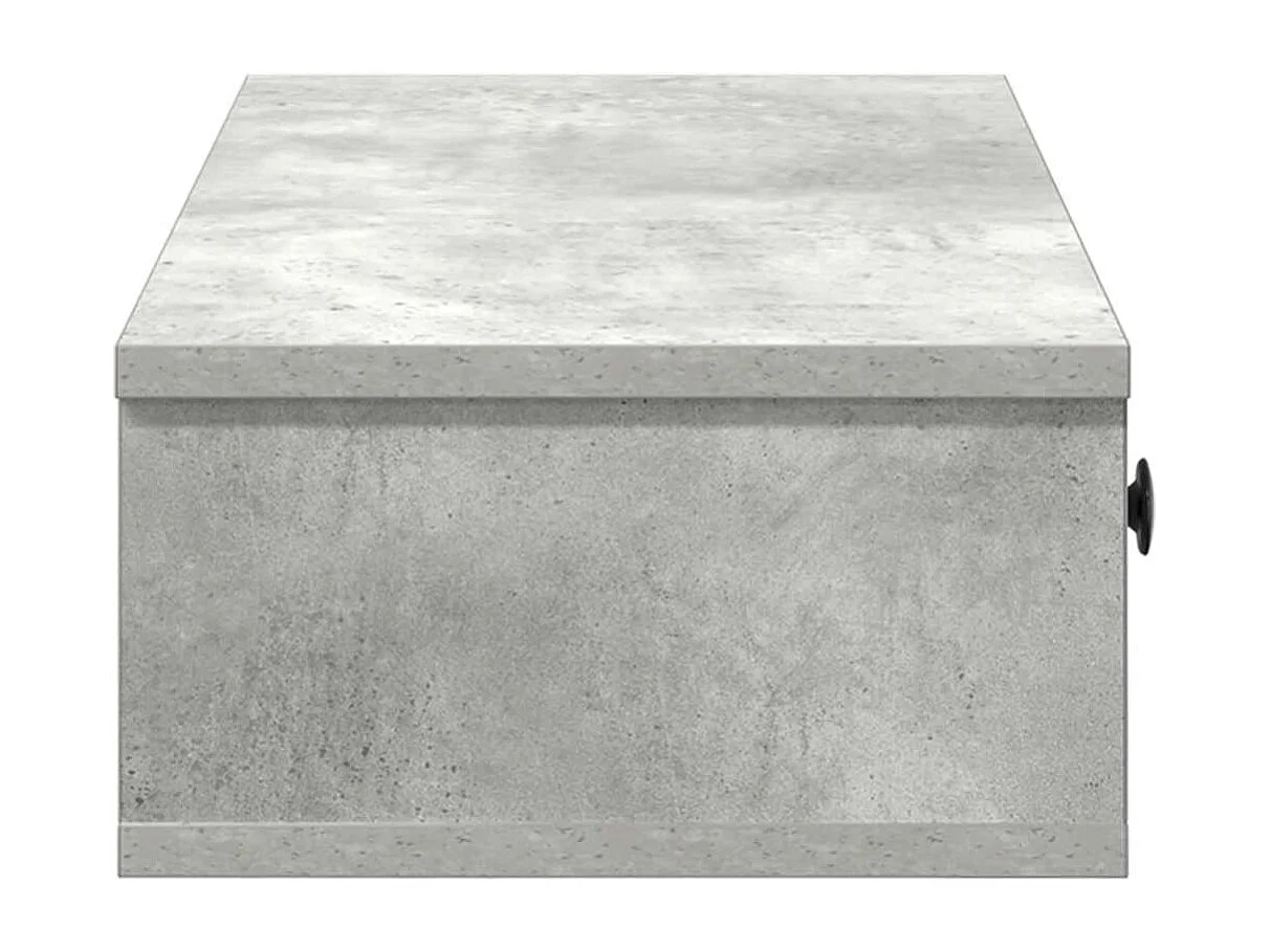 Étagère murale avec tiroirs gris béton bois d'ingénierie