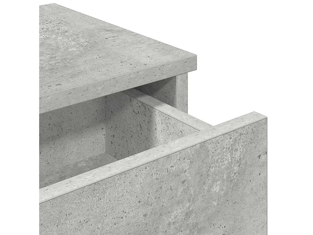 Étagère murale avec tiroirs gris béton bois d'ingénierie