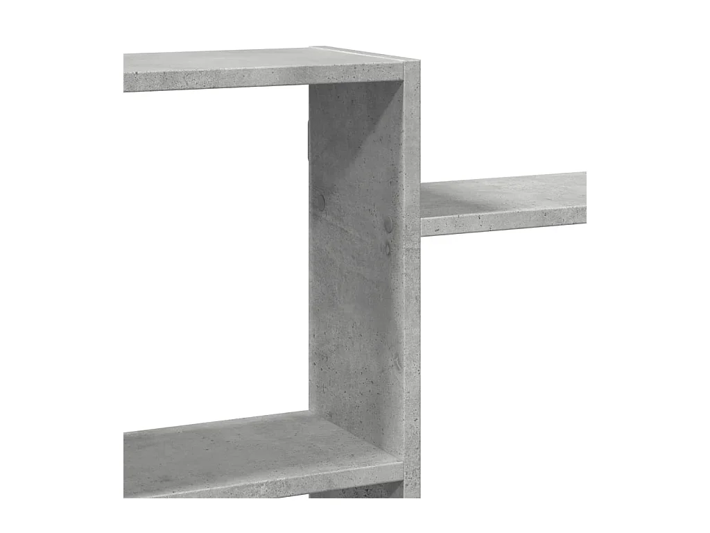 Betongrijze wandplank 159x18x65 cm bewerkt hout