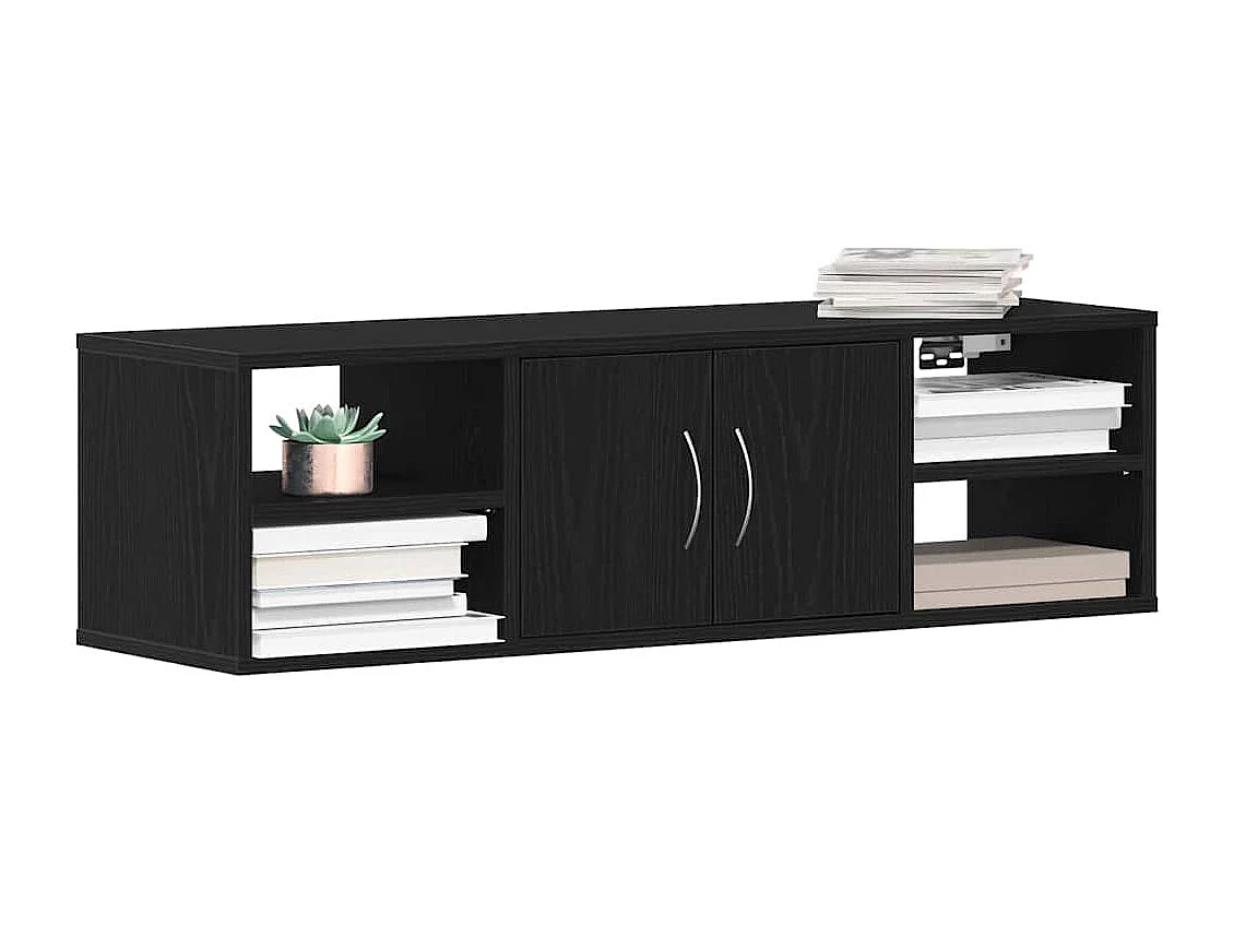 Étagère murale Chêne noir 140x41x75 cm Bois d'ingénierie