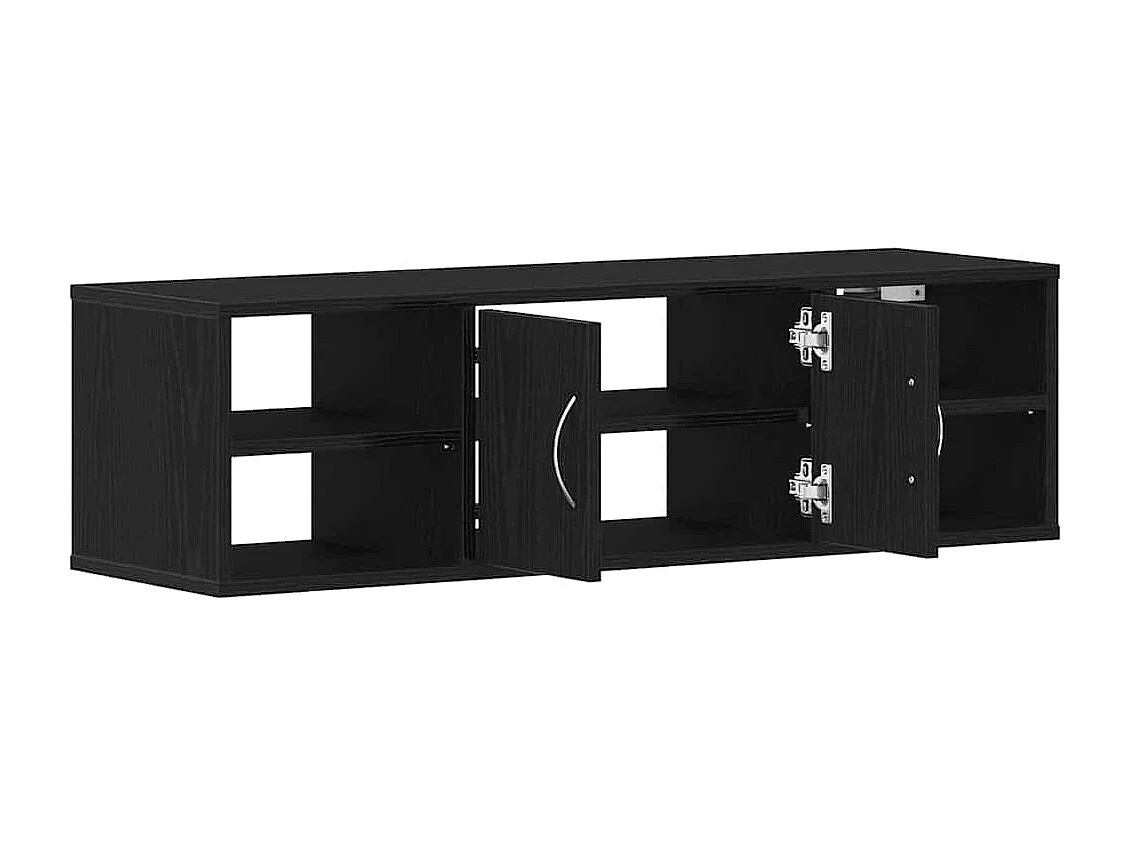 Wandregal aus schwarzer Eiche, 140 x 41 x 75 cm, Holzwerkstoff