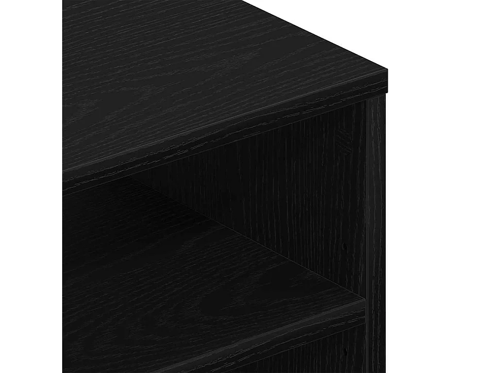 Wandregal aus schwarzer Eiche, 140 x 41 x 75 cm, Holzwerkstoff