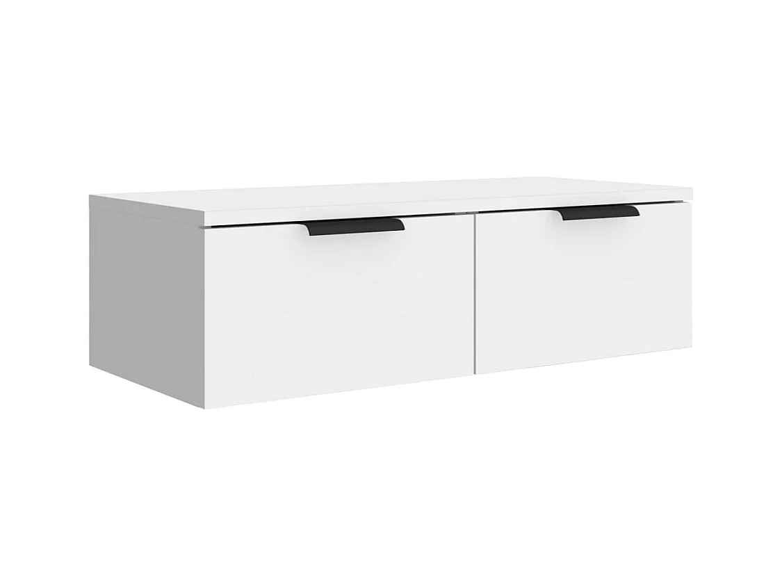 Pensili 2 pz bianchi 68x30x20 cm Legno composito