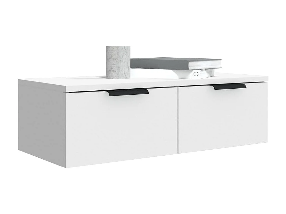 Armoires murales 2 pcs blanc 68x30x20 cm Bois d'ingénierie