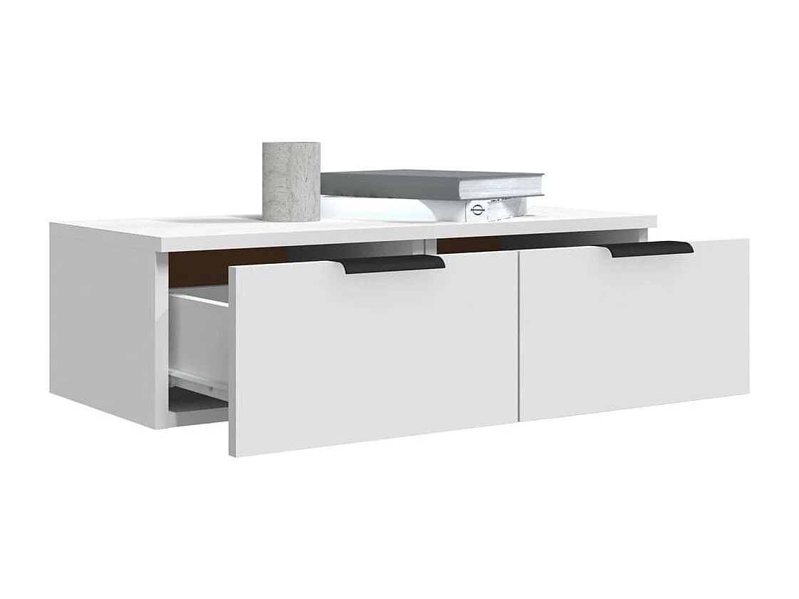 Armoires murales 2 pcs blanc 68x30x20 cm Bois d'ingénierie