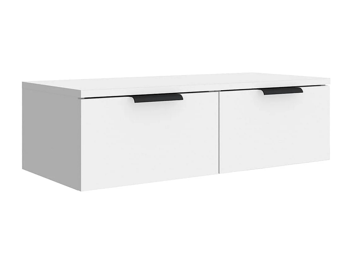 Armoires murales 2 pcs blanc 68x30x20 cm Bois d'ingénierie