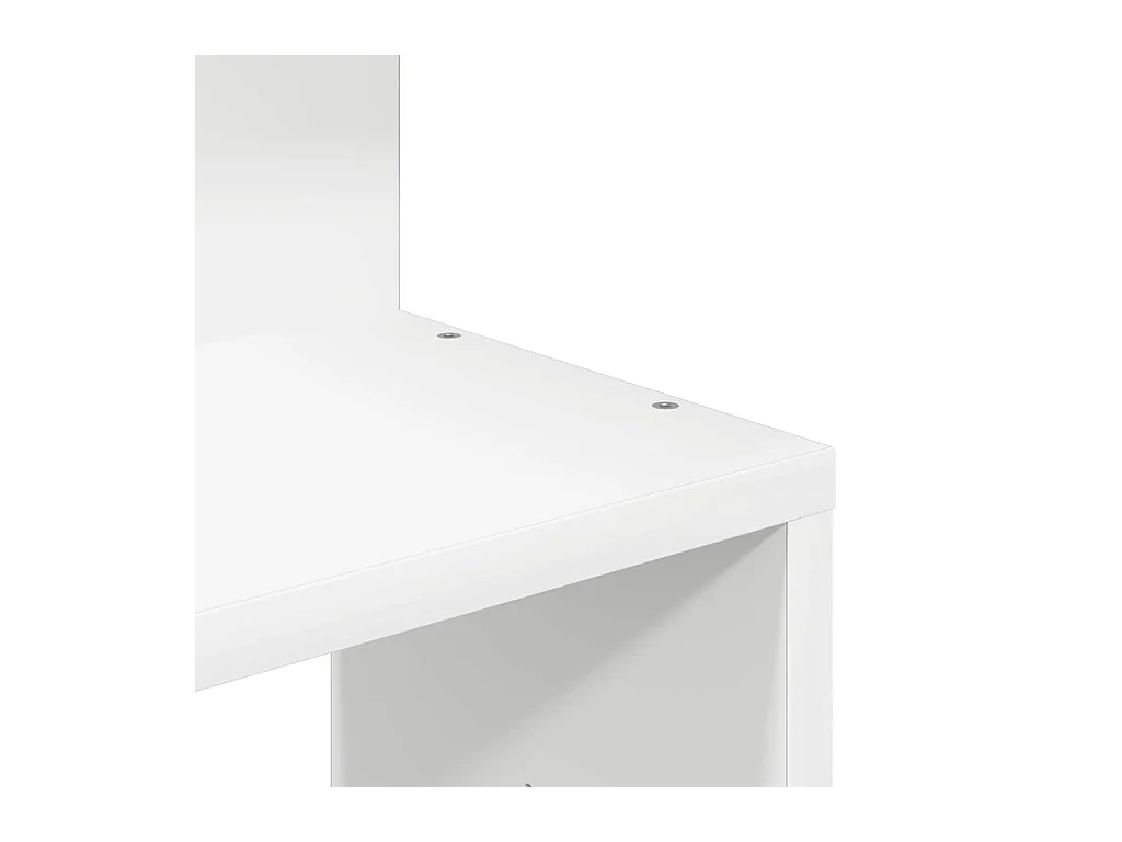 Étagère d'angle murale blanc 32x32x127,5 cm bois d'ingénierie