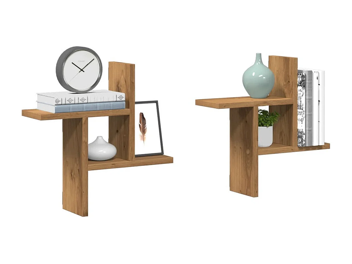 estantes de pared hechos a mano de madera de ingeniería de roble