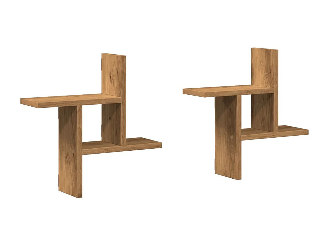 estantes de pared hechos a mano de madera de ingeniería de roble