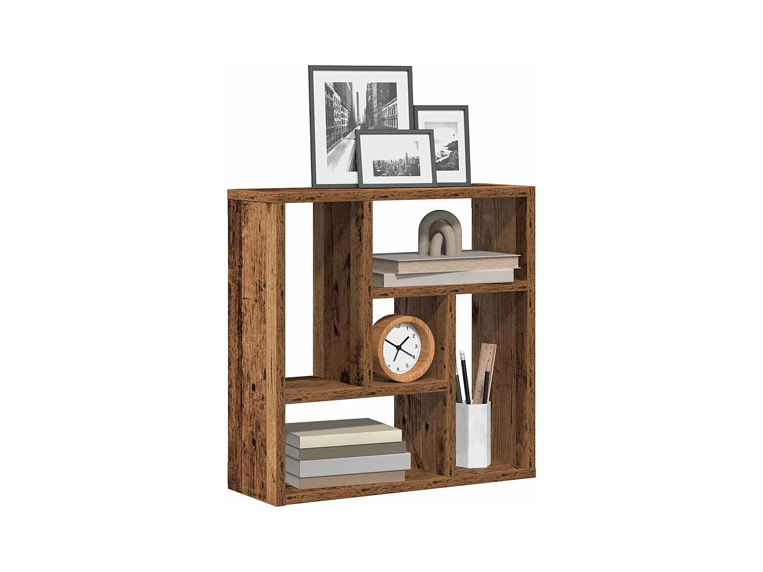Wandplank oud hout 45x16x45 cm bewerkt hout