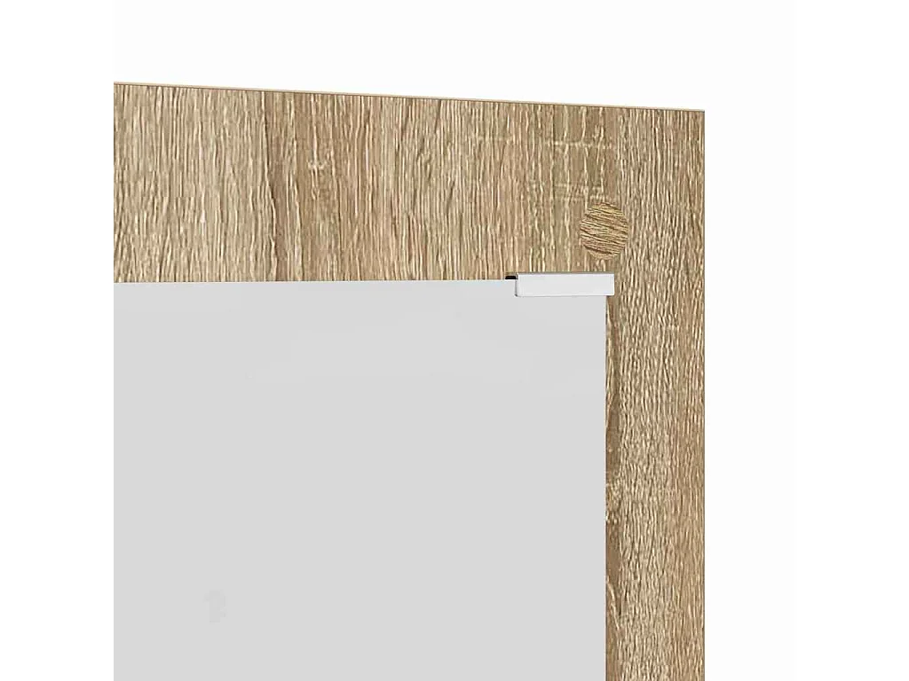 Appendiabiti da parete con contenitore e specchio in rovere Sonoma 96 x 1,5 x 90 cm
