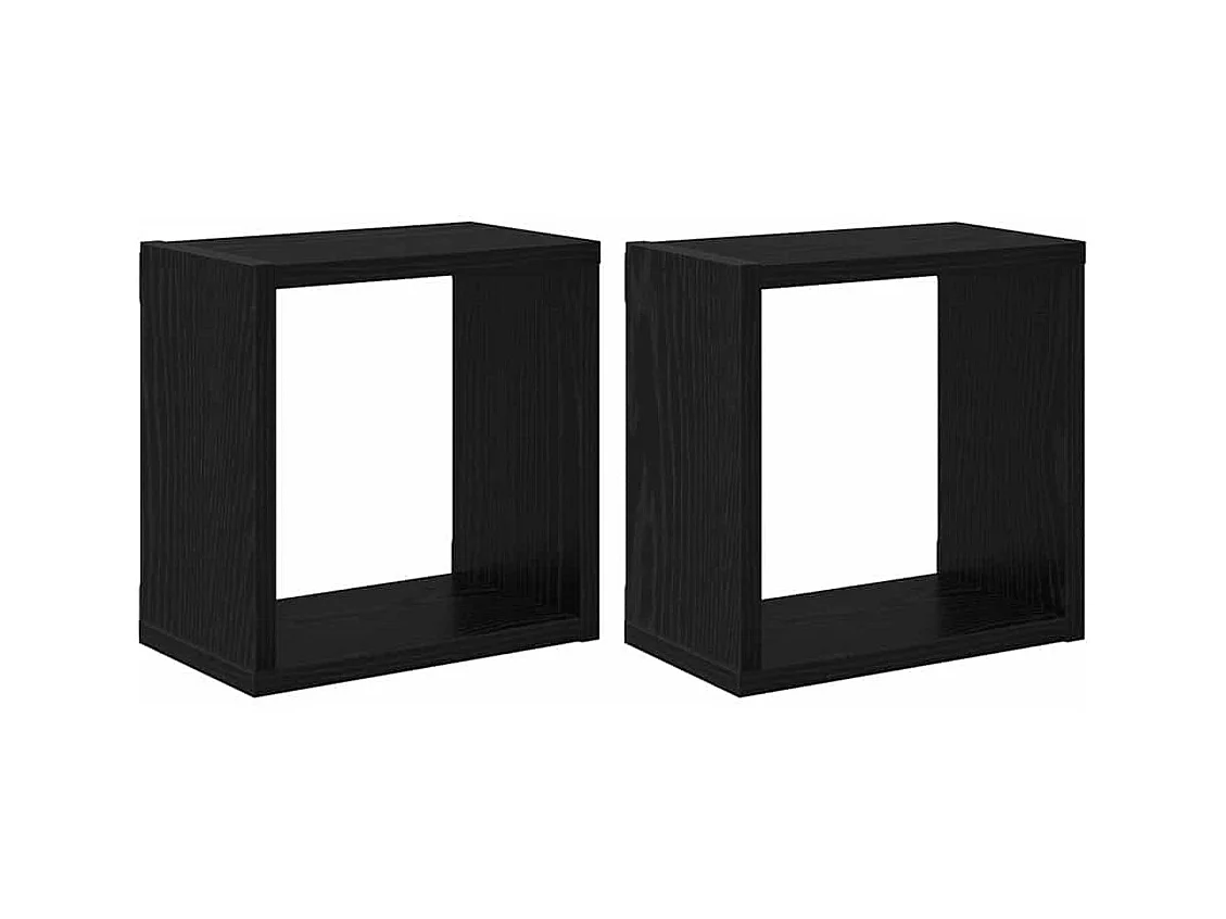 Mensole da parete in MDF rovere nero 26 x 15 x 26 cm Mensole da parete