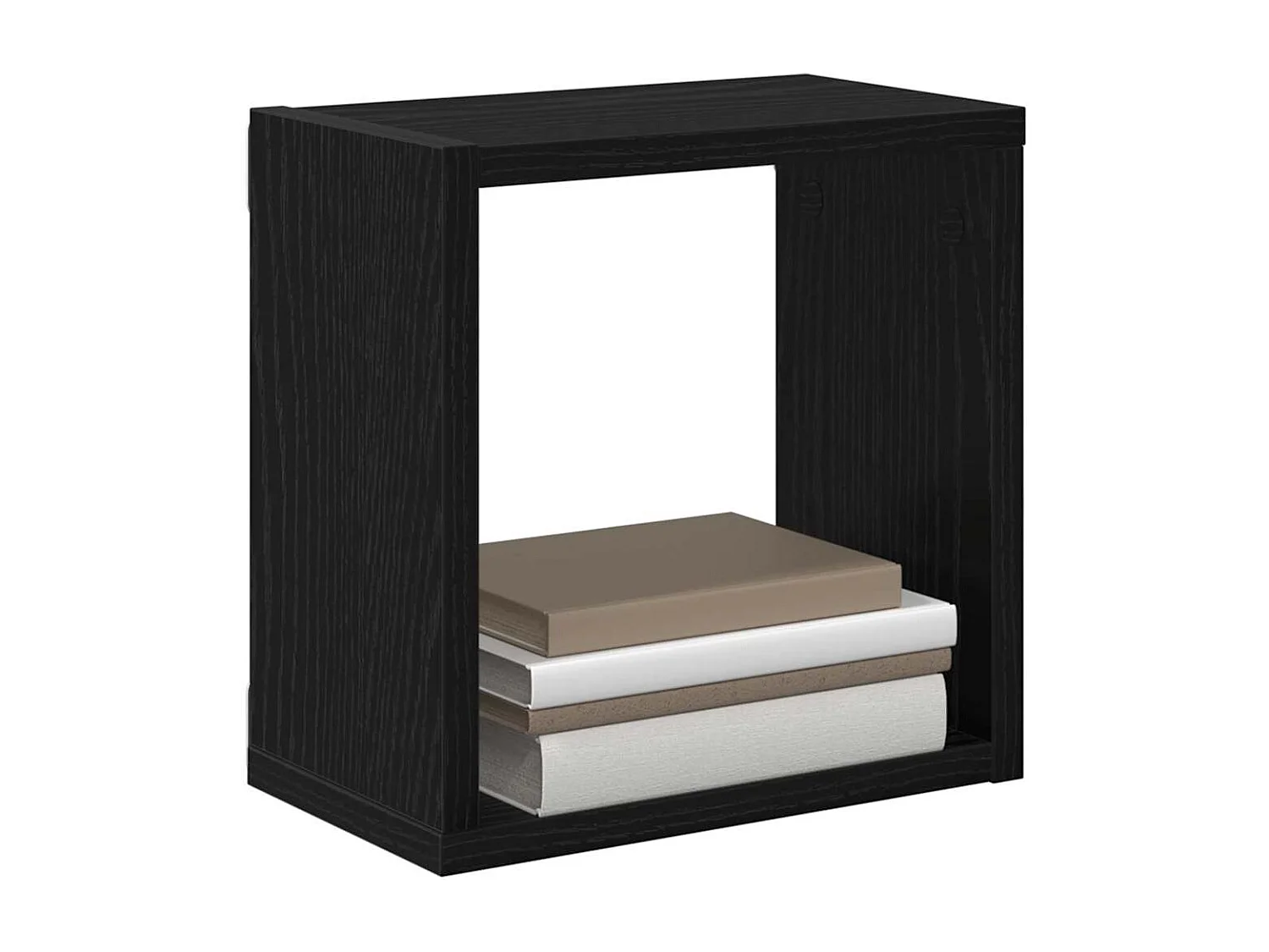 Estantes de pared de MDF de roble negro 26 x 15 x 26 cm Estantes de pared