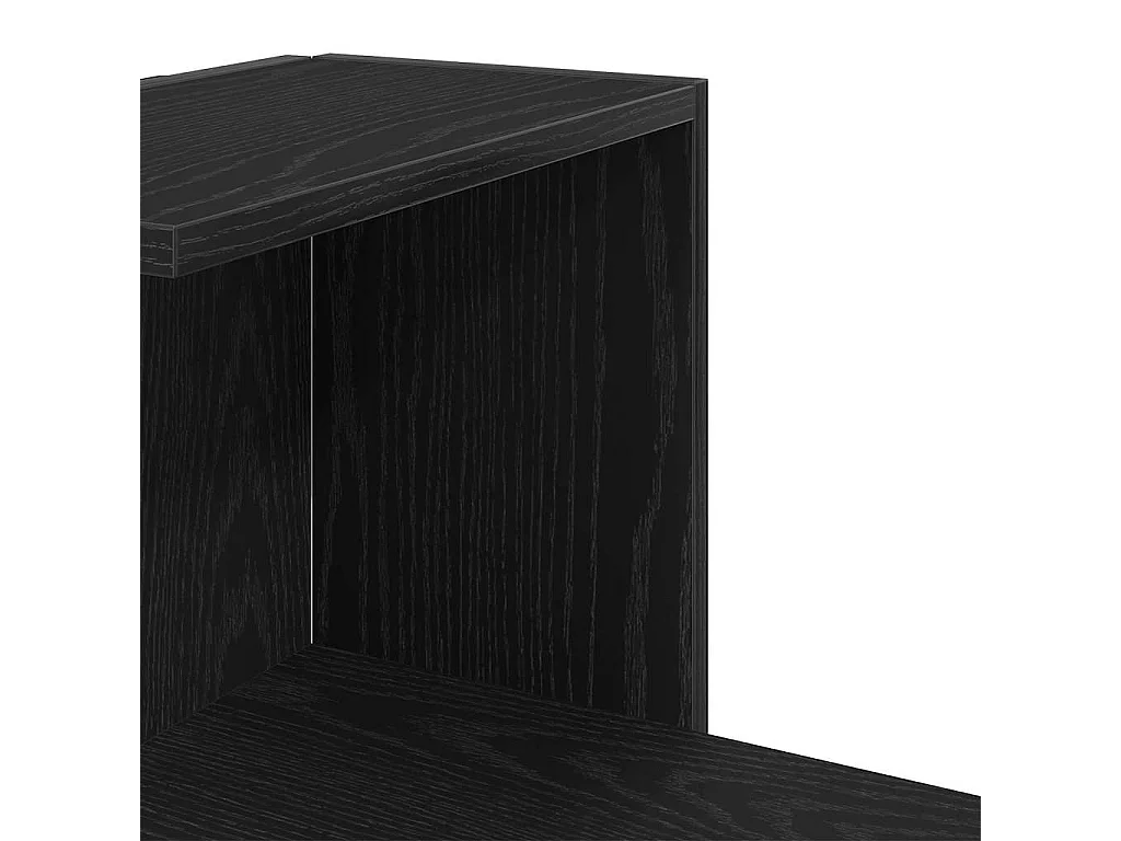 Estante de esquina de roble negro 36,5 x 36,5 x 140 cm Madera de ingeniería