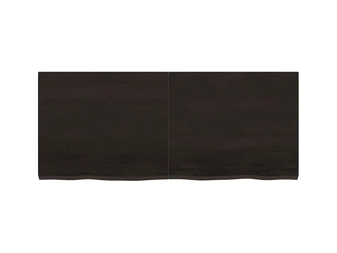 Étagère murale marron foncé bois chêne massif traité