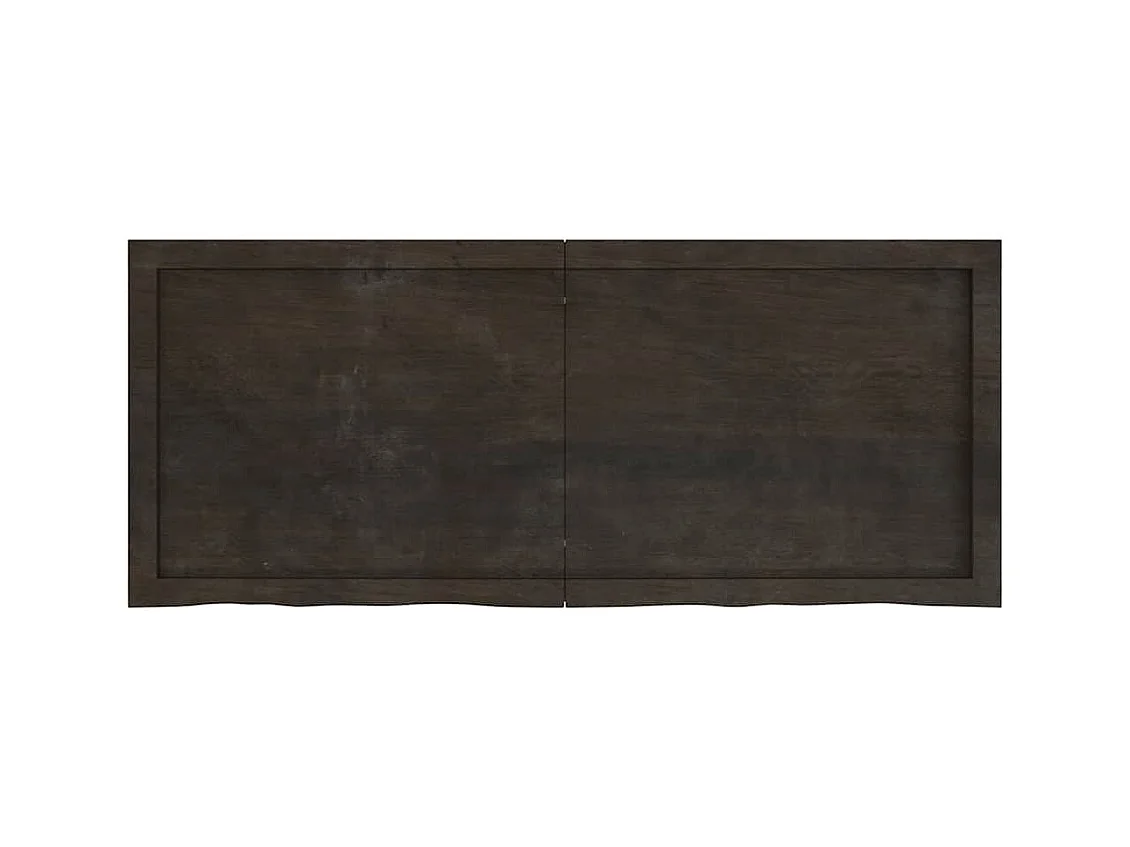 Étagère murale marron foncé bois chêne massif traité