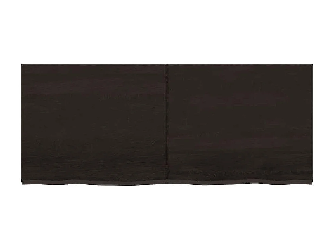 Étagère murale marron foncé bois chêne massif traité