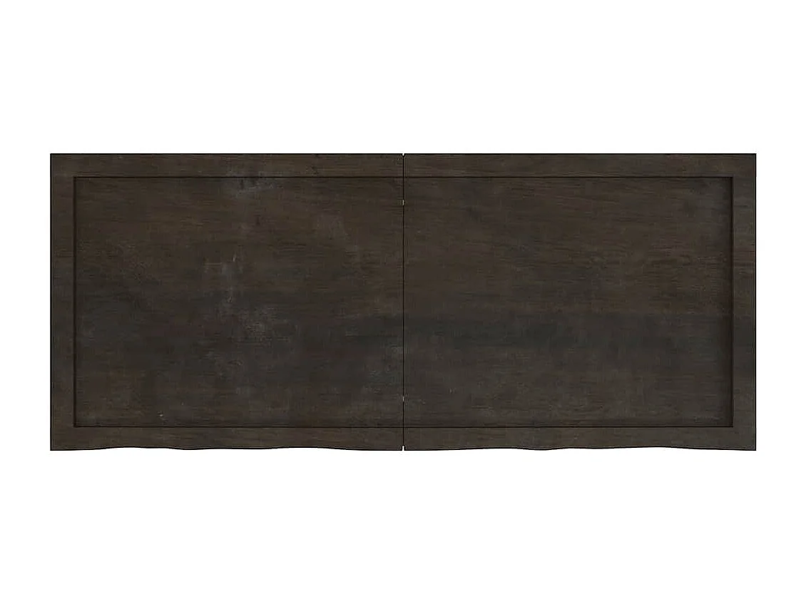 Étagère murale marron foncé bois chêne massif traité