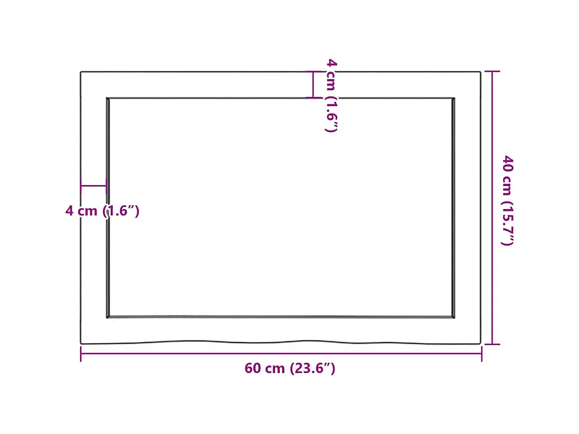 Étagère murale marron clair bois chêne massif traité