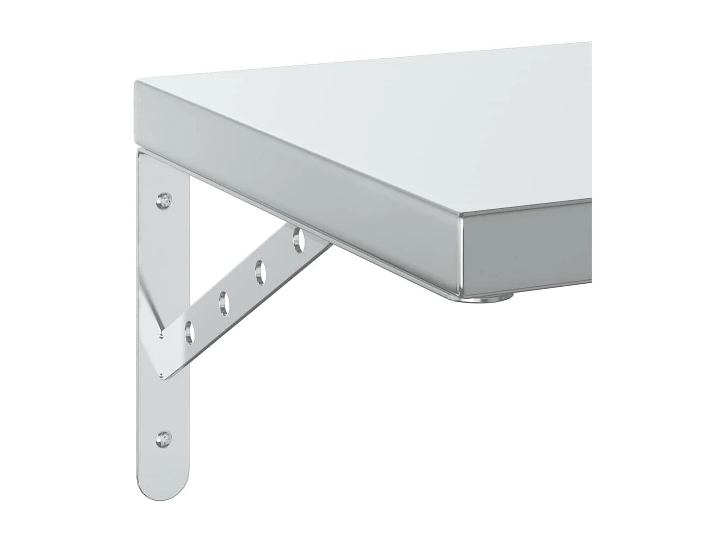 Étagères murales 2 pcs 50x30 cm argenté acier inoxydable