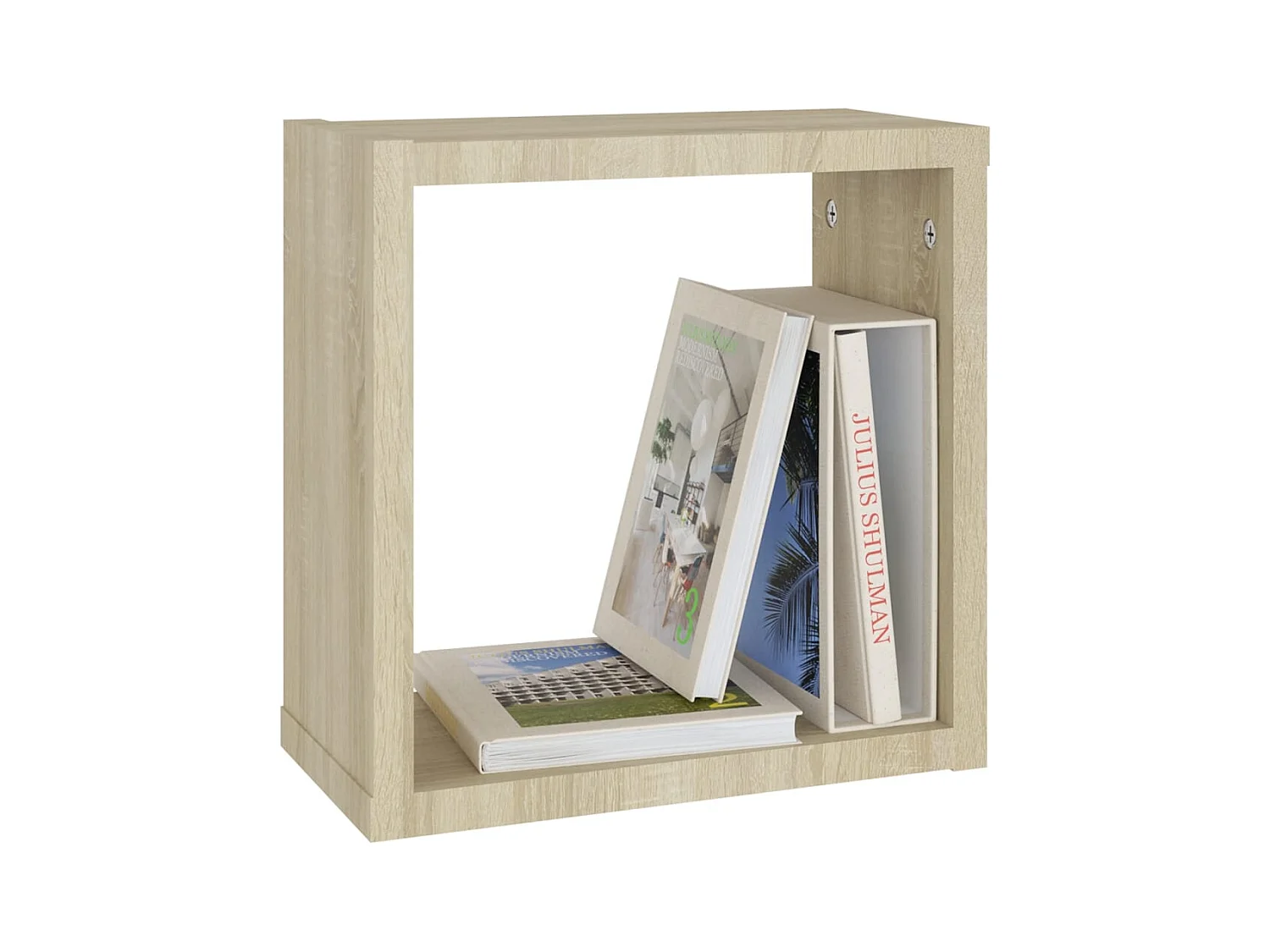 Mensole a cubo da parete 4 pezzi Rovere Sonoma 30x15x30 cm