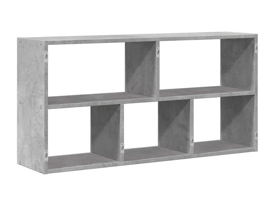 Estante de pared de hormigón gris 100x25x50 cm madera de ingeniería