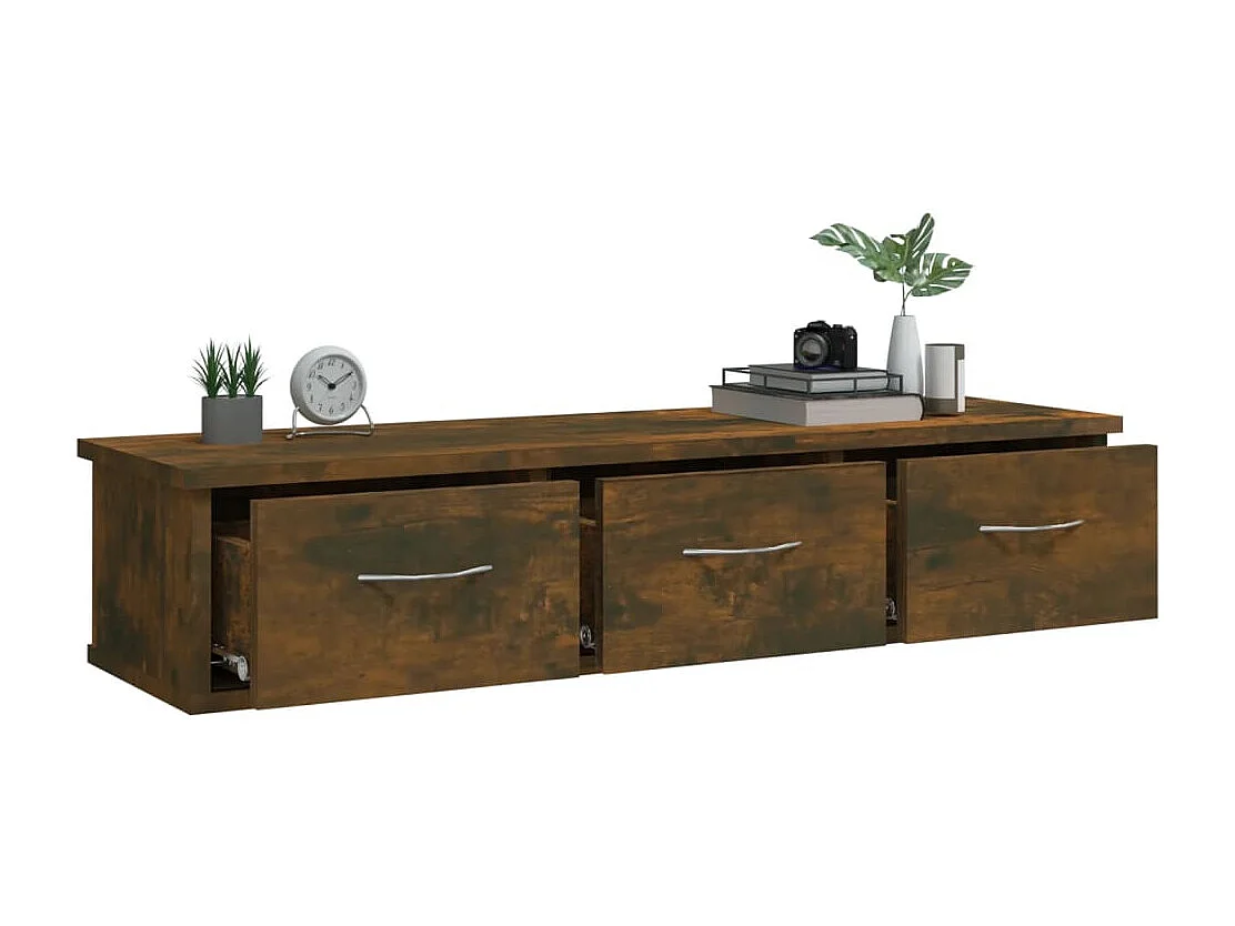 Wandkast Gerookt eiken 88x26x18,5 cm Technisch hout