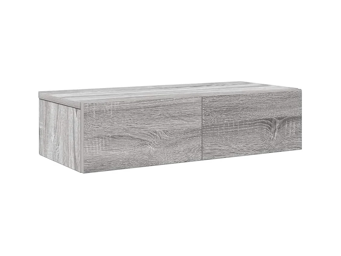 Mensola da parete in legno ingegnerizzato grigio Sonoma con cassetti