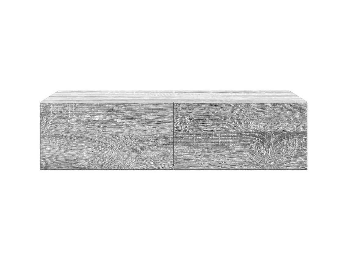 Mensola da parete in legno ingegnerizzato grigio Sonoma con cassetti