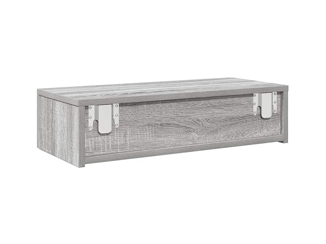 Mensola da parete in legno ingegnerizzato grigio Sonoma con cassetti