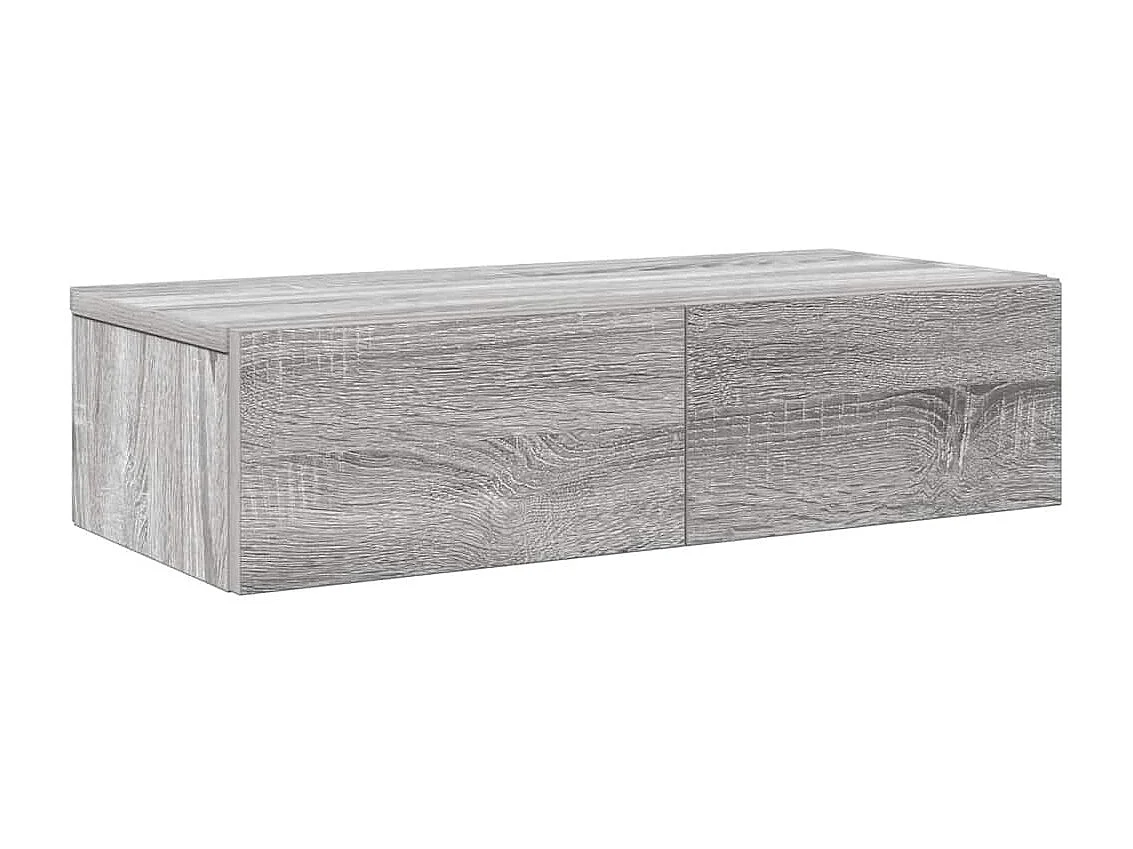 Étagère murale avec tiroirs sonoma gris bois d'ingénierie
