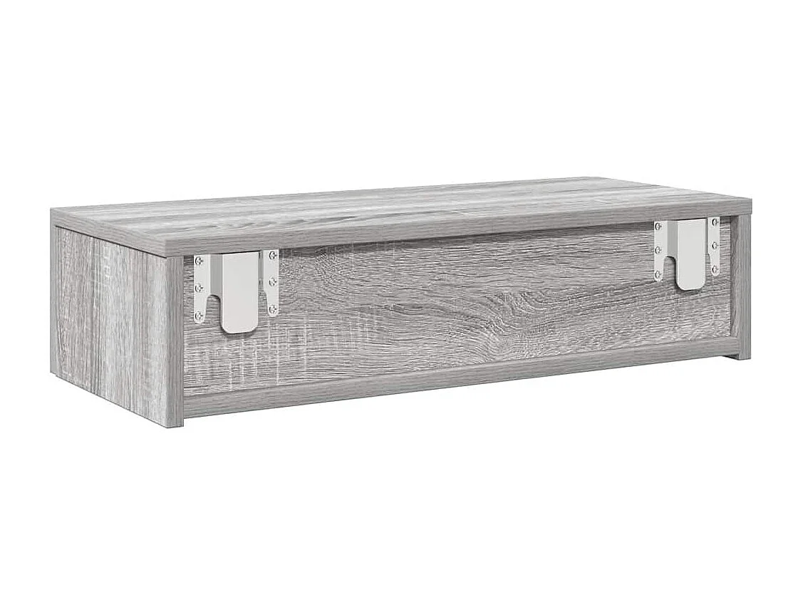 Étagère murale avec tiroirs sonoma gris bois d'ingénierie