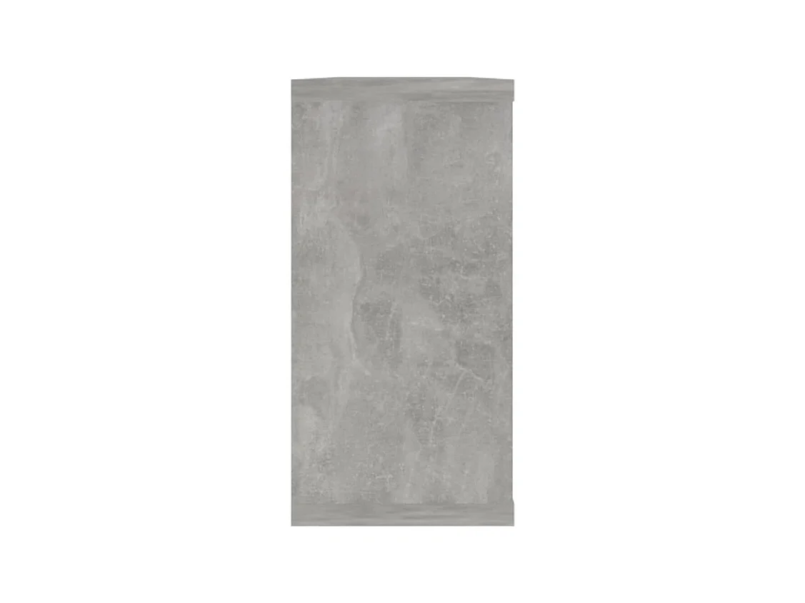 Étagères cube murales 2 pcs gris béton bois d'ingénierie