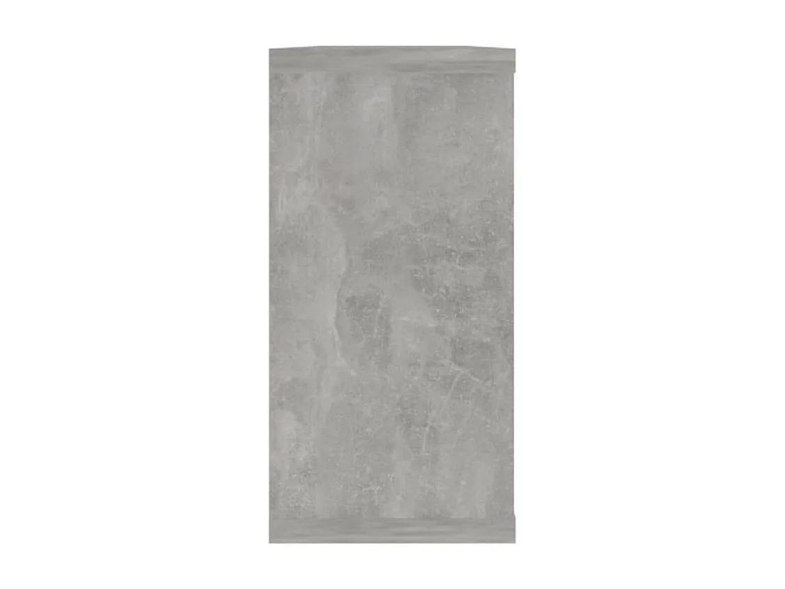 Étagères cube murales 2 pcs gris béton bois d'ingénierie