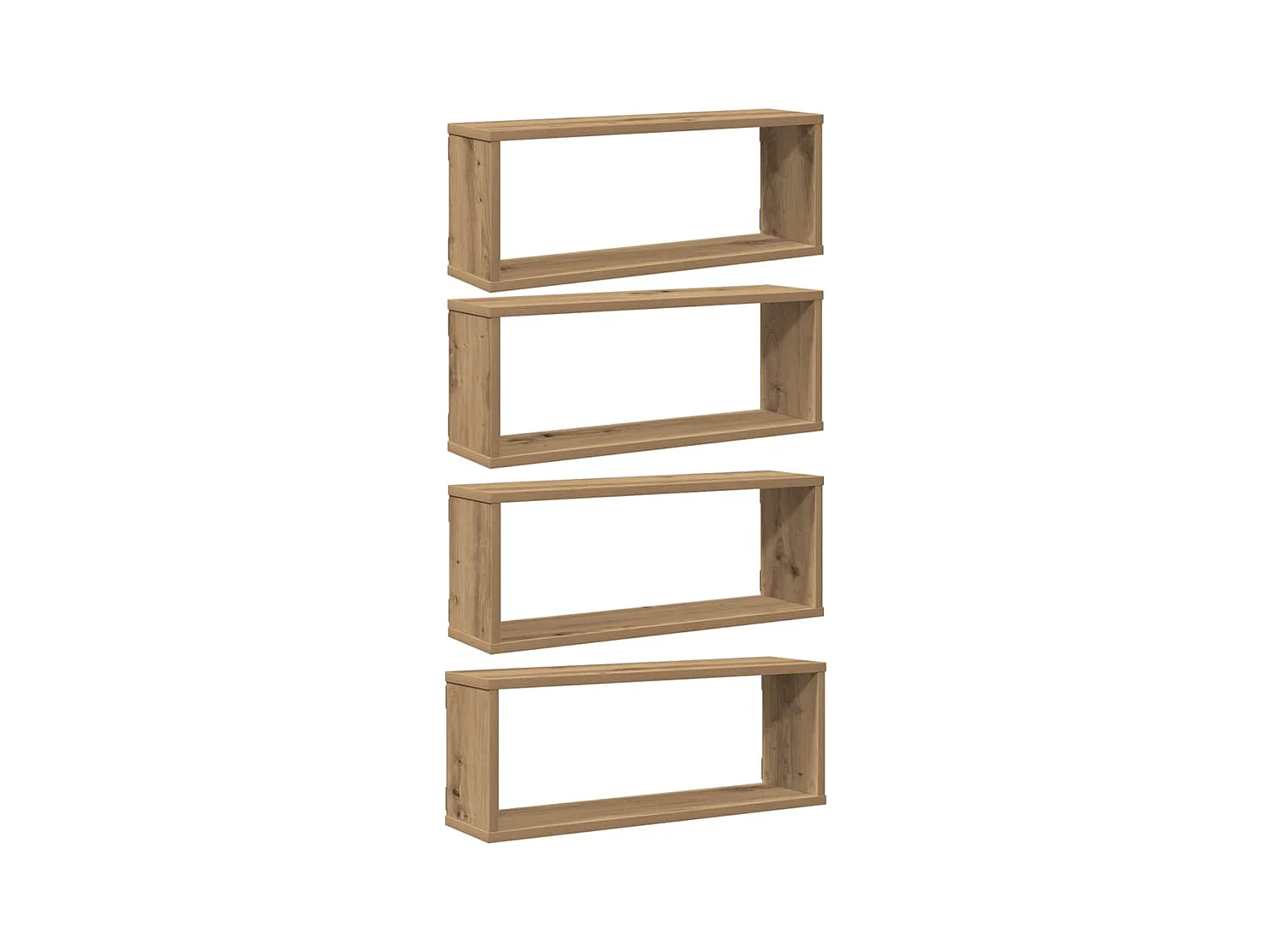 Étagères cube murales 4 pcs chêne artisanal 60x15x23 cm