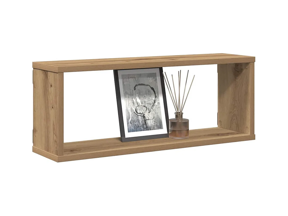 Étagères cube murales 4 pcs chêne artisanal 60x15x23 cm