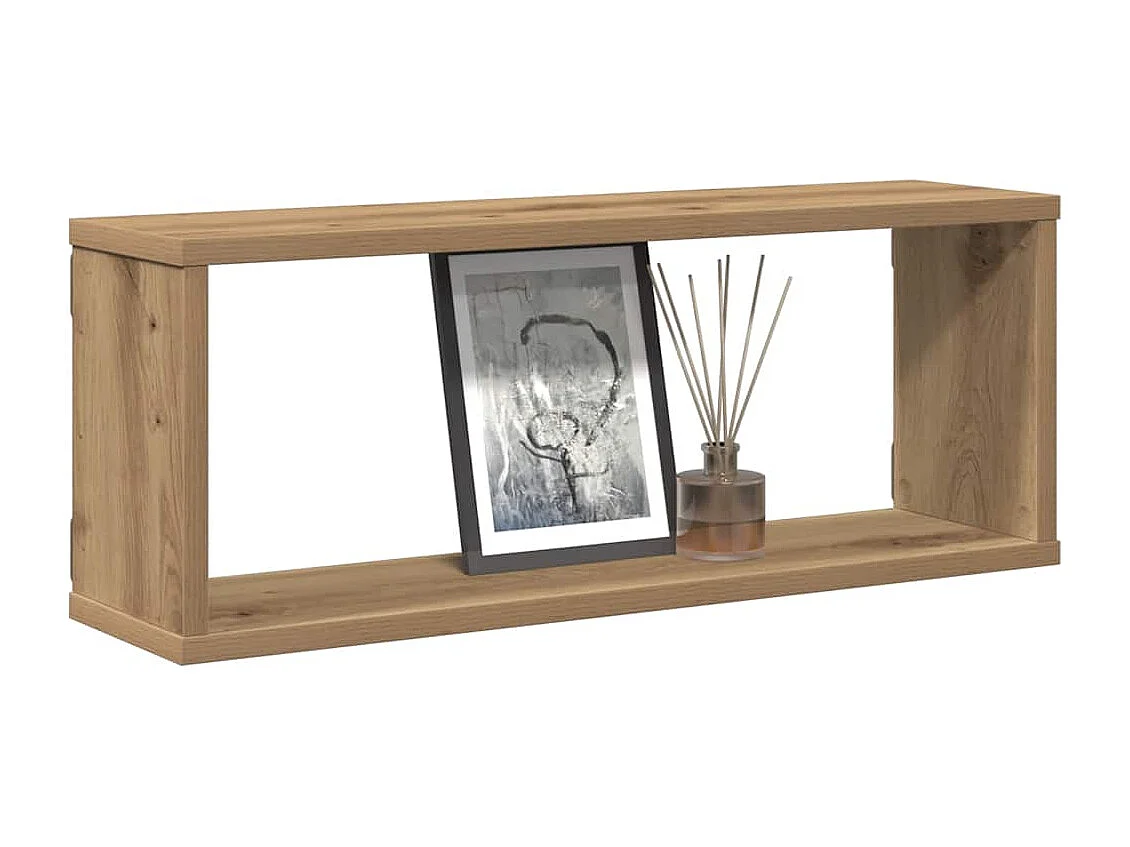 Étagères cube murales 4 pcs chêne artisanal 60x15x23 cm