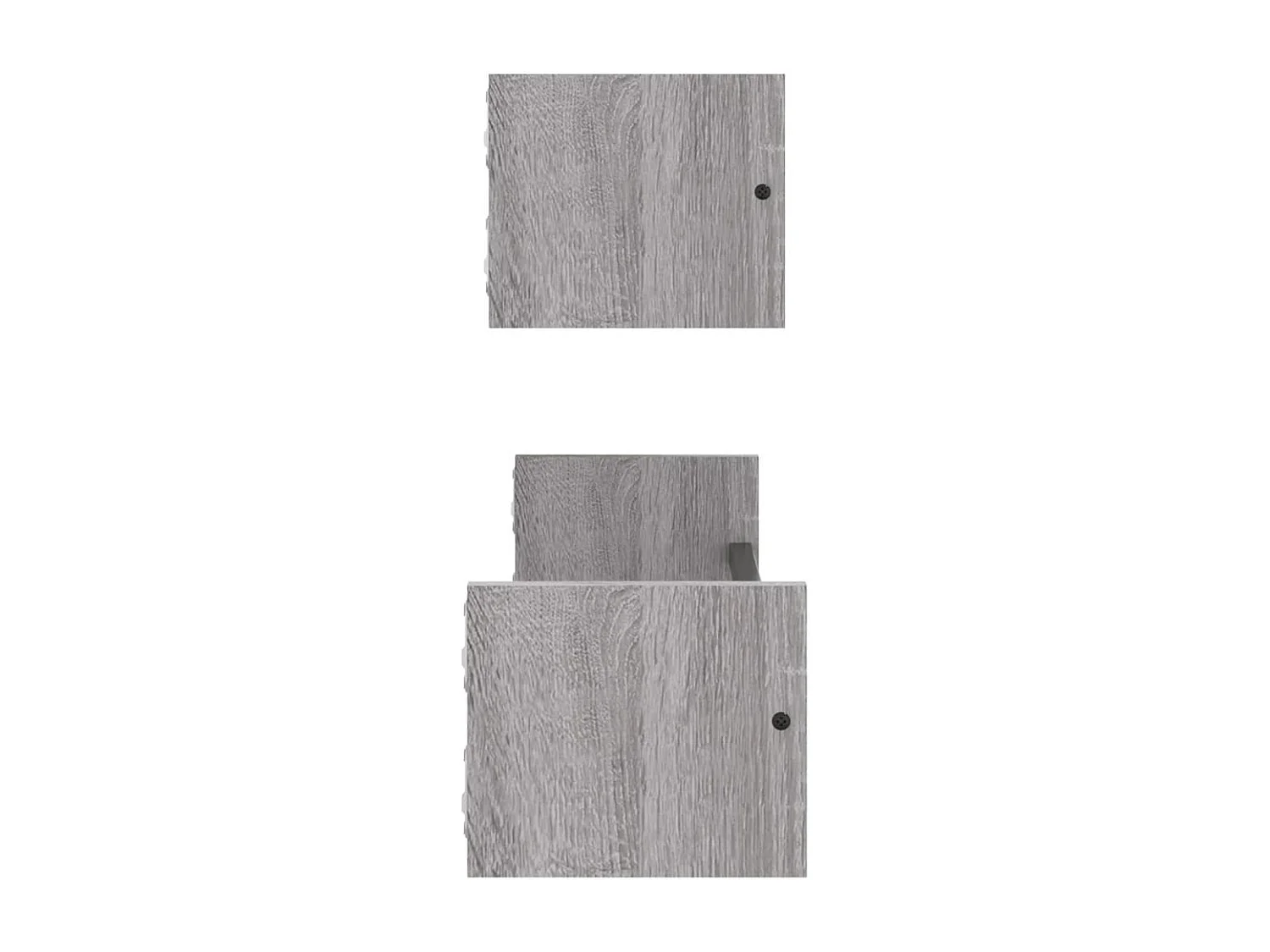 Étagères murales avec barres 2 pcs sonoma gris 60x16x14 cm