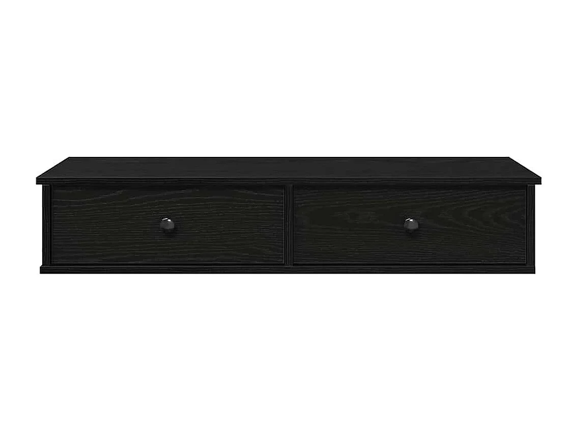 Étagère murale et tiroirs noir 100x37,5x19 cm bois d'ingénierie