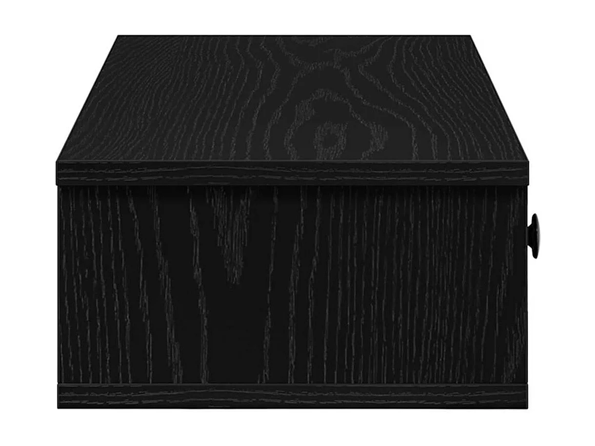 Étagère murale et tiroirs noir 100x37,5x19 cm bois d'ingénierie