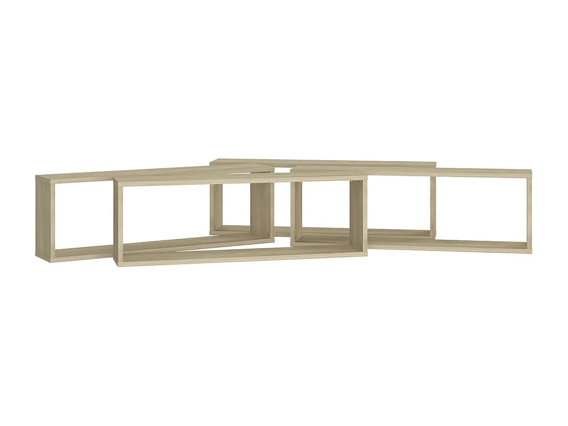 Étagères cube murales 4 pcs Chêne sonoma 80x15x26,5 cm