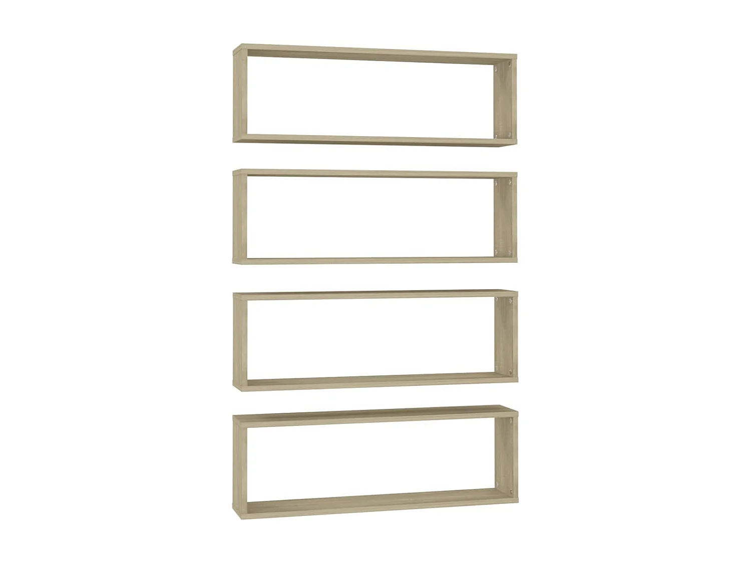 Étagères cube murales 4 pcs Chêne sonoma 80x15x26,5 cm