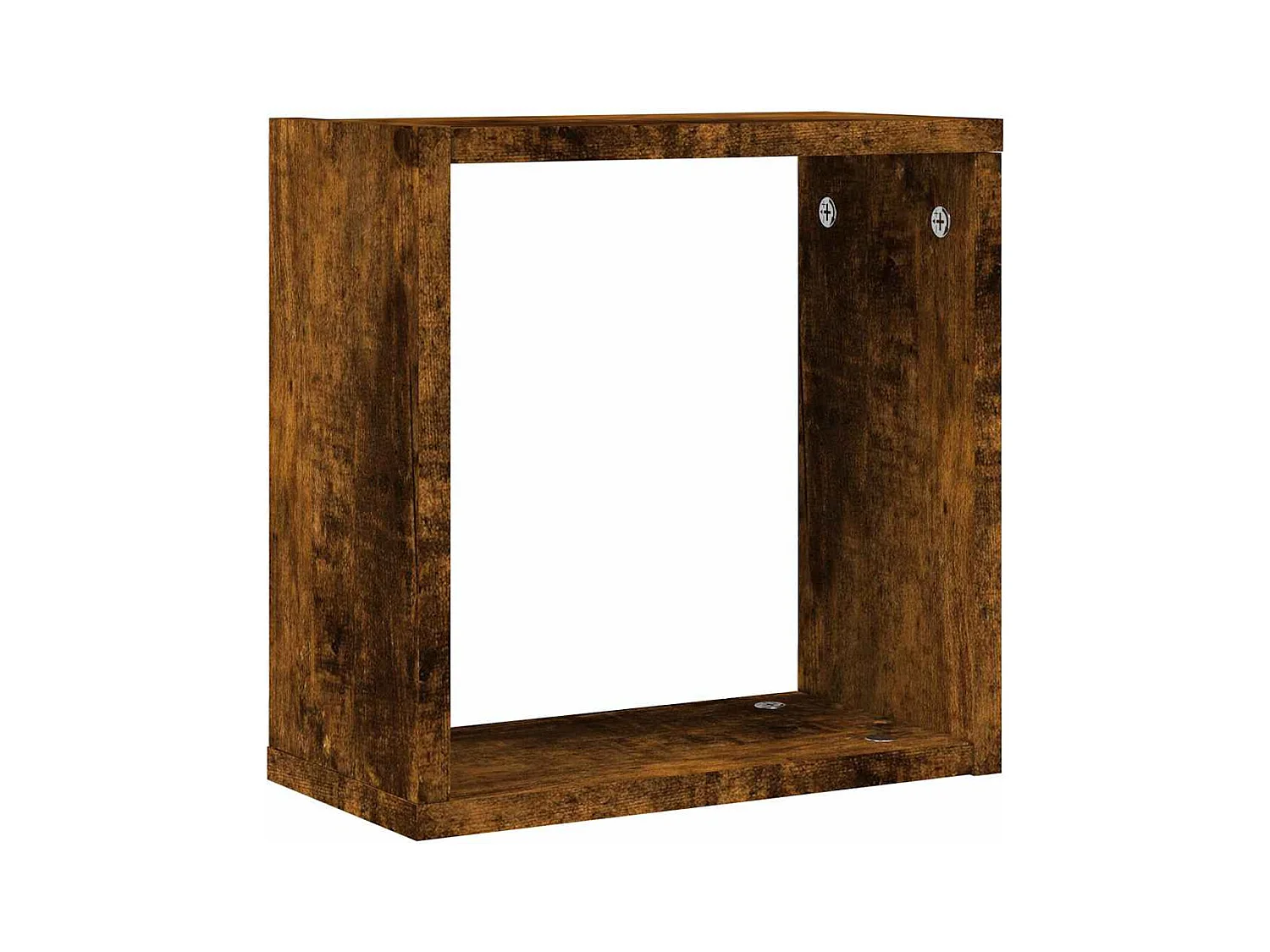 Mensole a cubo da parete 2 pezzi rovere affumicato 30x15x30cm