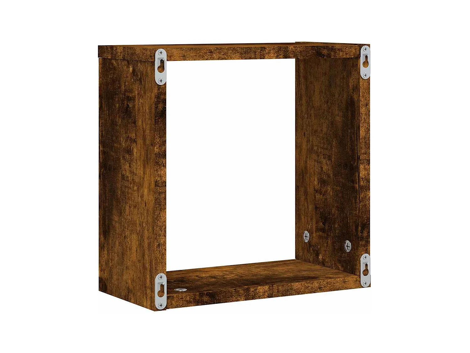 Mensole a cubo da parete 2 pezzi rovere affumicato 30x15x30cm