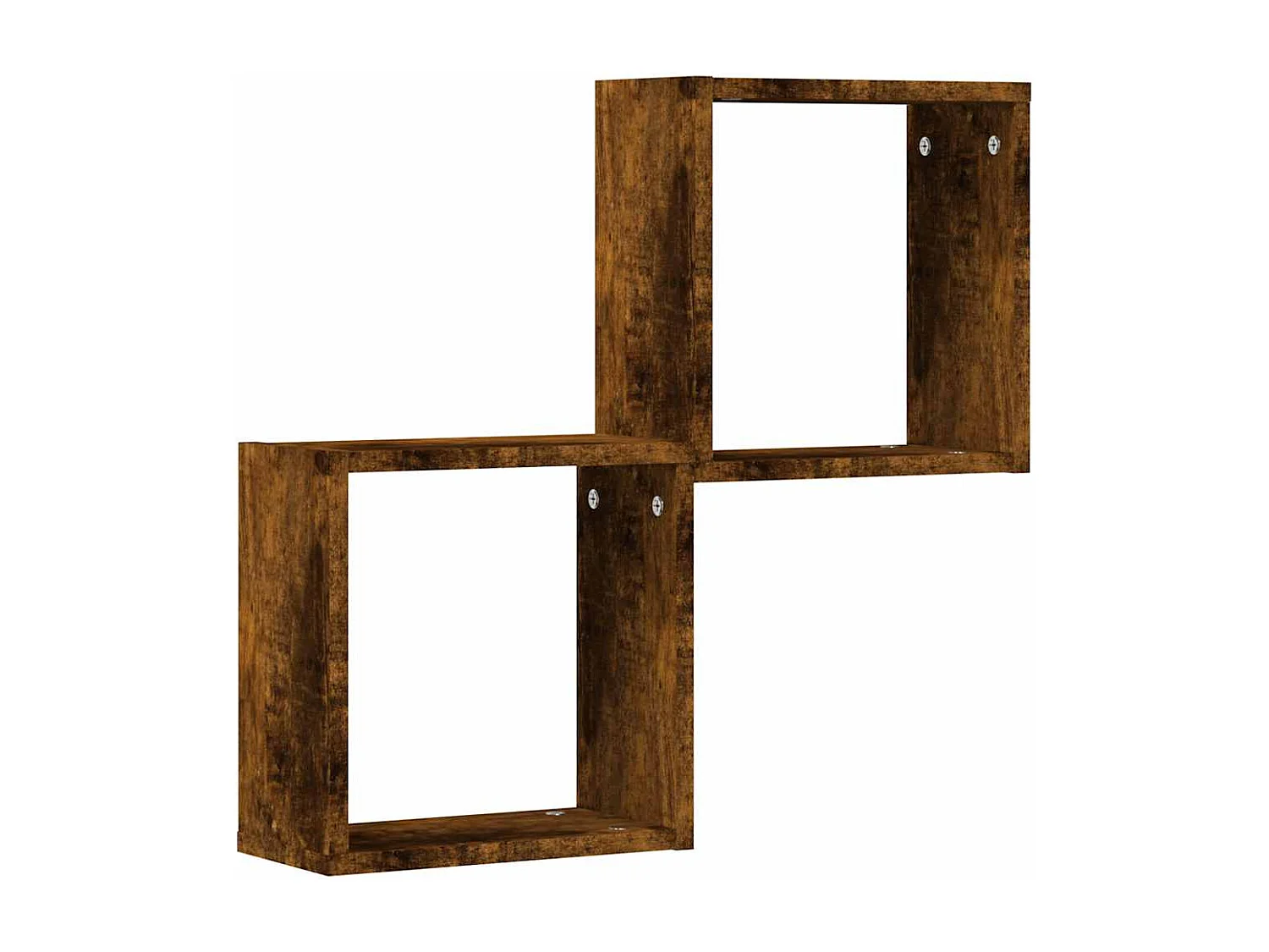 Étagères murales sous forme de cube 2 pcs chêne fumé 30x15x30cm