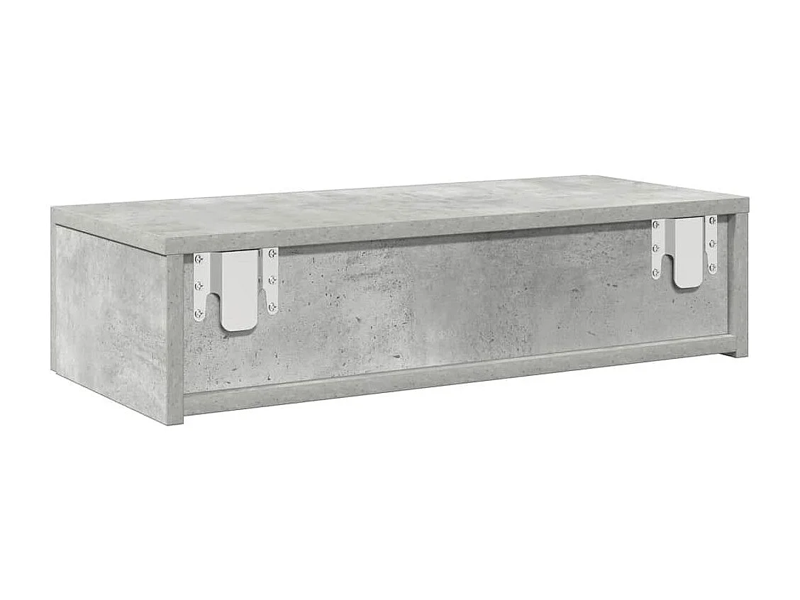 Étagère murale avec tiroirs gris béton bois d'ingénierie