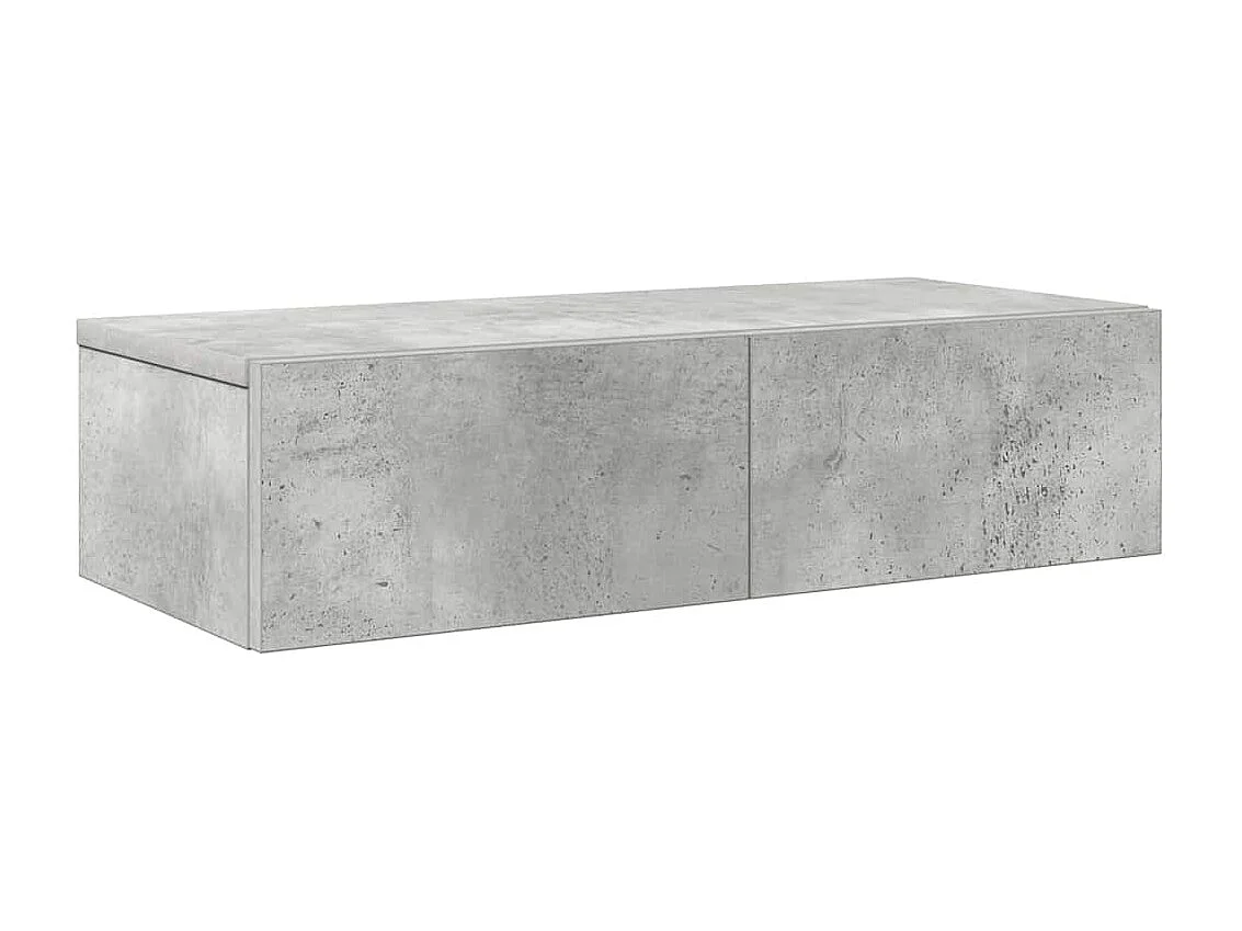 Étagère murale avec tiroirs gris béton bois d'ingénierie