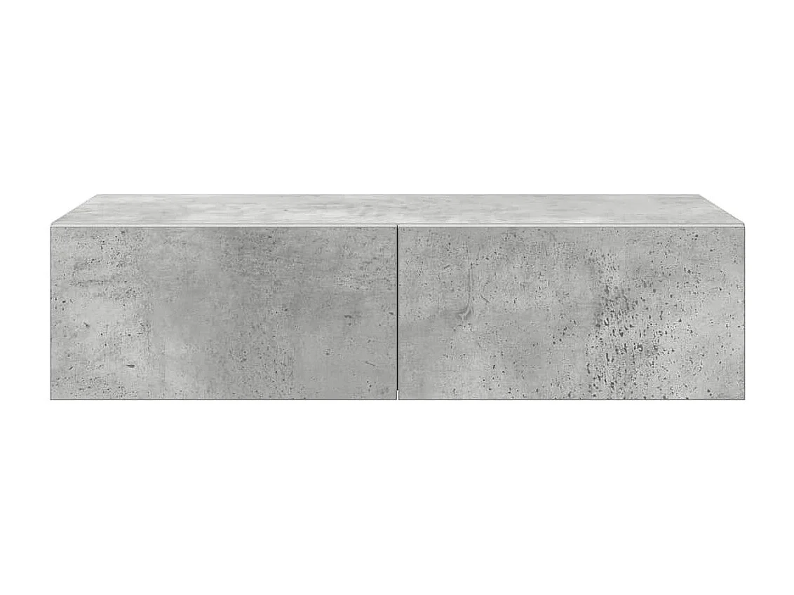 Étagère murale avec tiroirs gris béton bois d'ingénierie