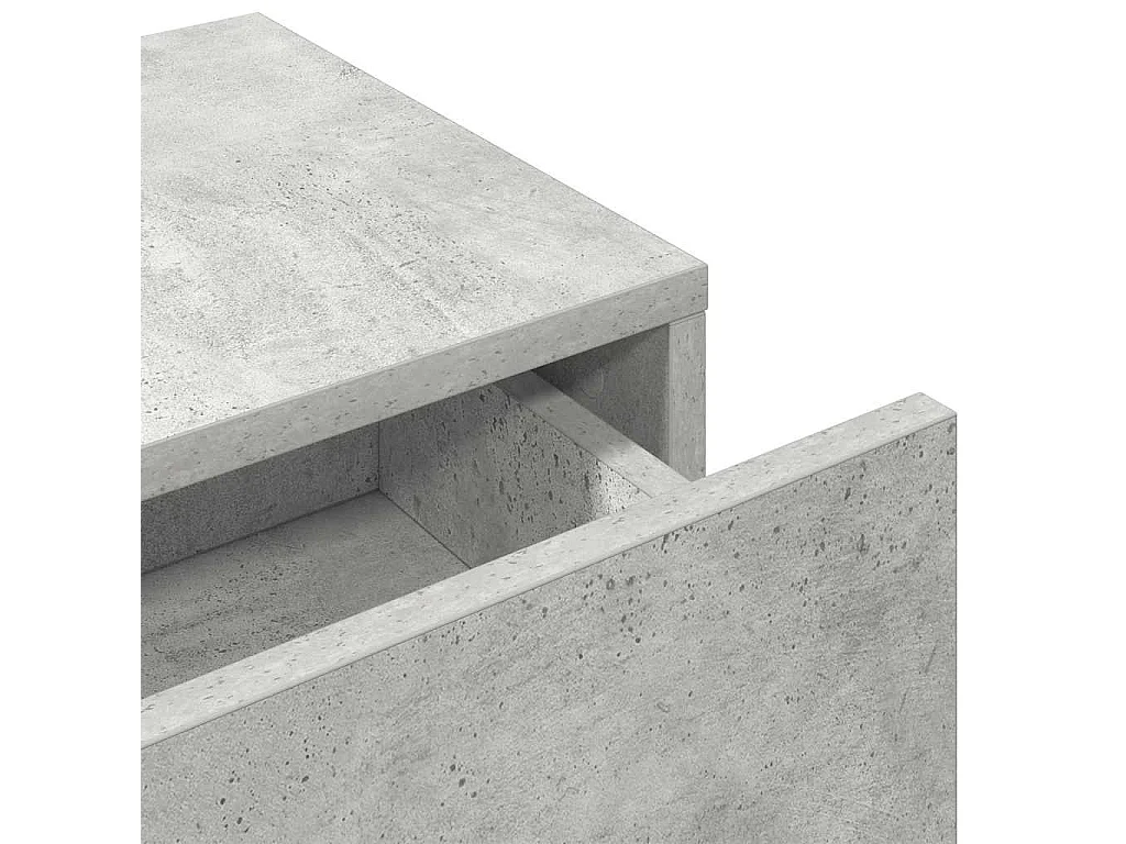 Étagère murale avec tiroirs gris béton bois d'ingénierie